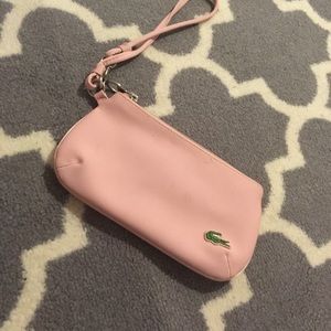 💗 pink lacoste wristlet 💗